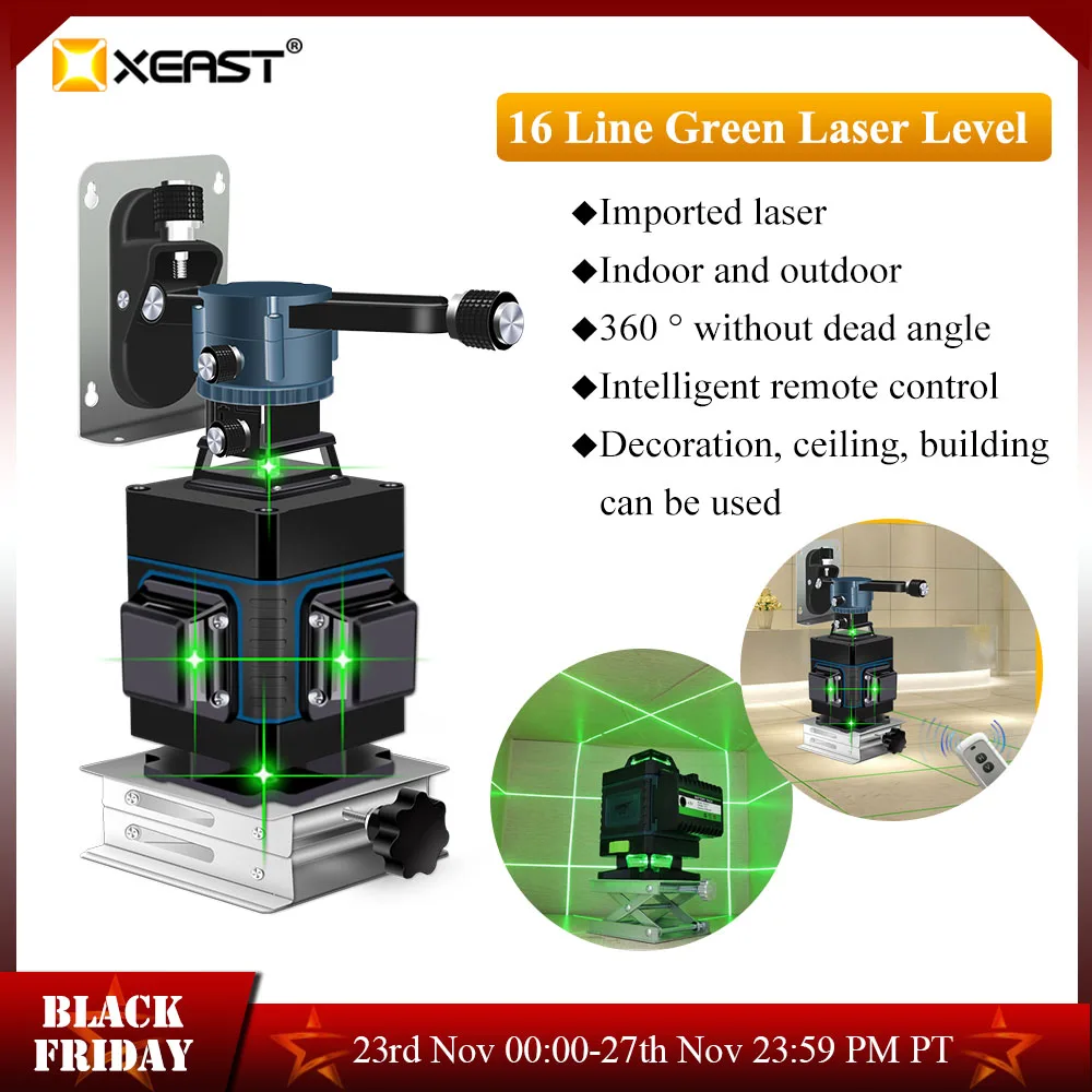 XEAST лазерный уровень горизонтальный и вертикальный самовыравнивающийся 4d 16