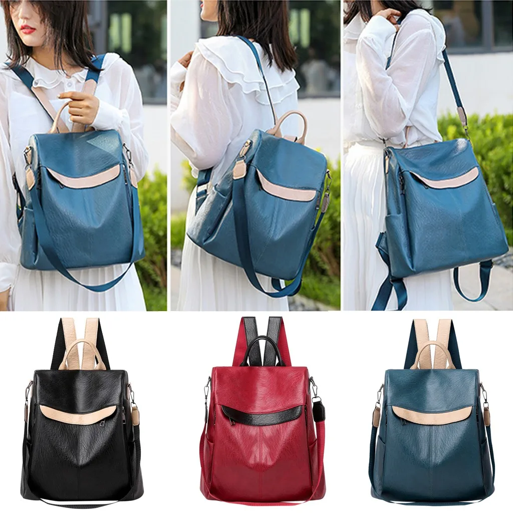 Сумка на плечо женская для компьютера модный простой ранец школы и отдыха