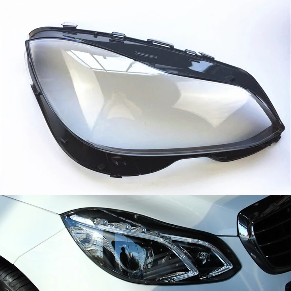Passenger Side Для Mercedes-Benz W212 E200L E260L E280L E300L E350L Автомобильные фары прозрачные линзы Авто оболочка Крышка - Цвет: Passenger Side