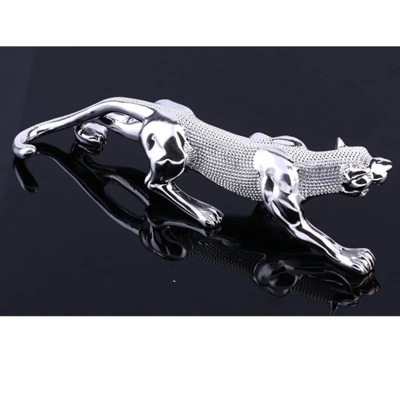 Новая позолоченная леопардовая скульптура Стразы пантера статуя животного