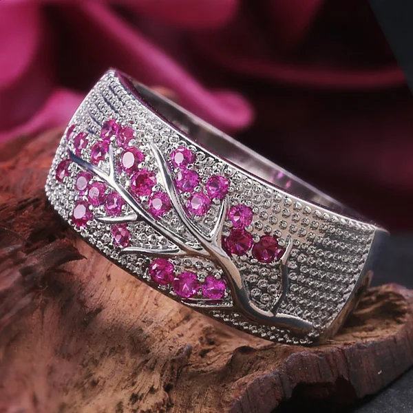 Huitan романтическое розовое красное цветное Вишневое Цветочное дерево с узором