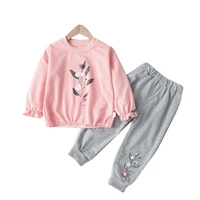 toddler baby girls clothing sets autumn girl flowers print outfits kids casual 2 pieces sets tracksuit children clothing suit