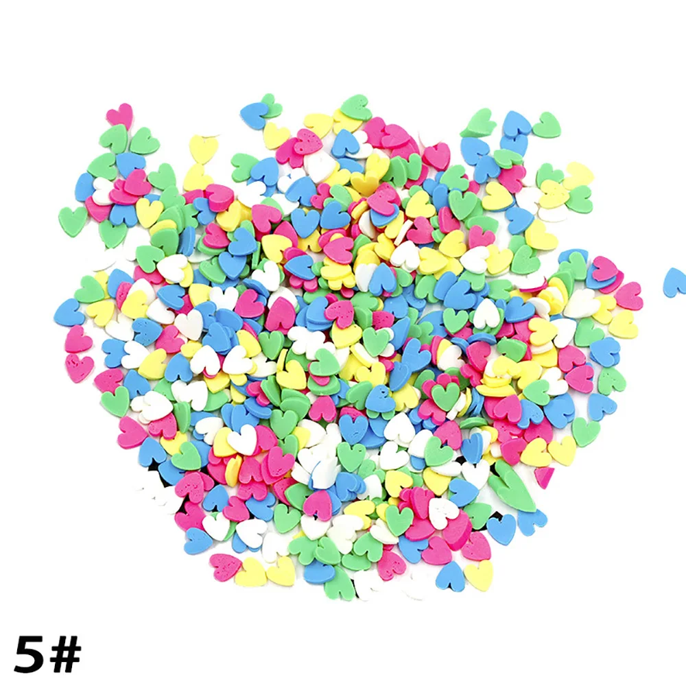 Color 5 20g 20 г крошечные милые полимерные красочные мягкие глины для слизи наполнитель DIY Поставки конфеты поддельные торт десерт грязь частицы посыпать аксессуары - Цвет: Color 5 20g