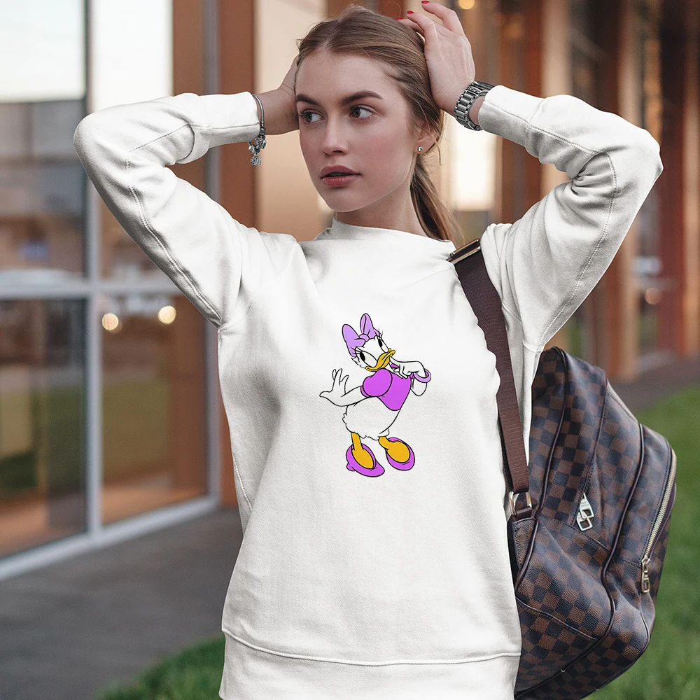 

Daisy Duck Fashion Sweatshirts Spring Autumn Hoodie Oversize Long Sleeve Pullover Elegant Europe and America Sport Top for Girl