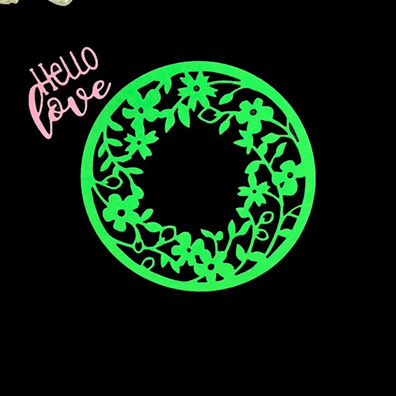 Новая круглая оправа цветочный венок счастливые буквы металлические режущие