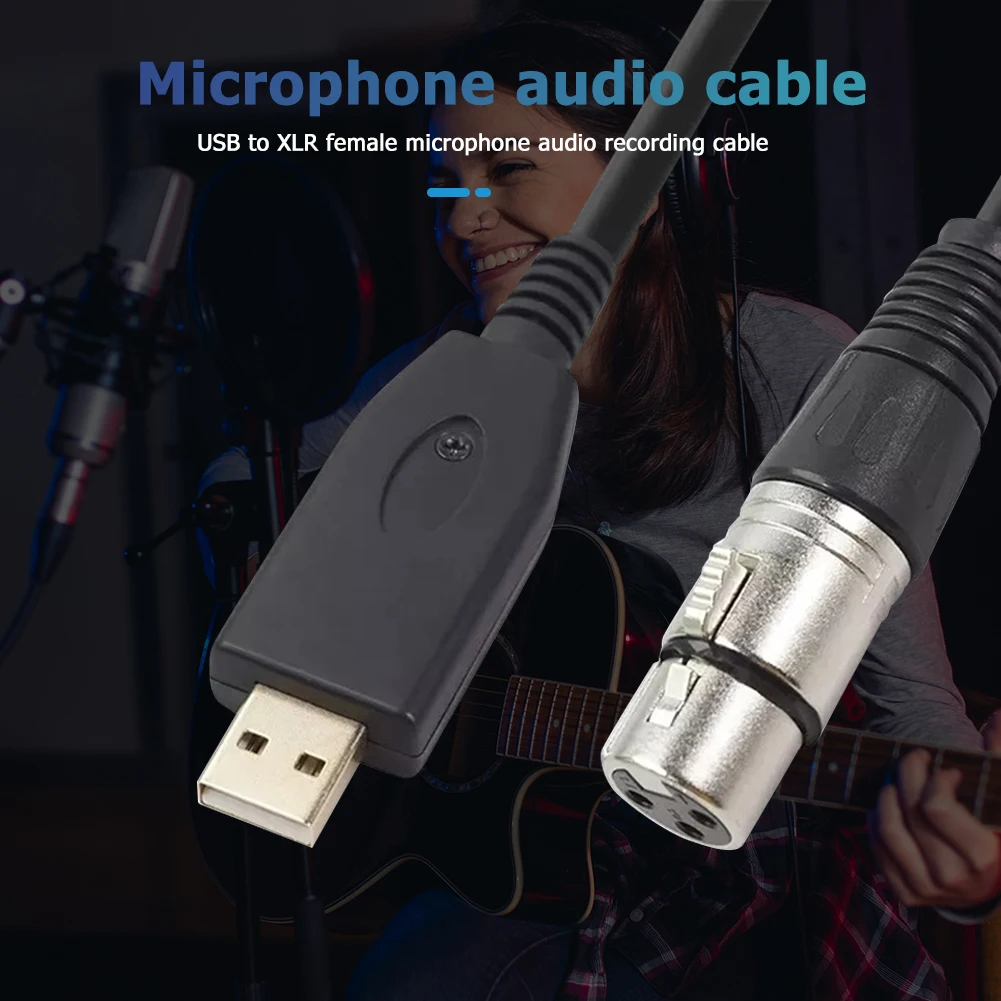 USB микрофонный кабель мужчина к 3 контактный XLR Женский аудио адаптер конвертер