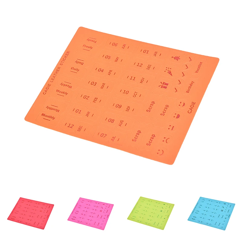 

1PCS PU Material Sticker DIY Photo Album Scrapbook Calendar Diary Planner Decor