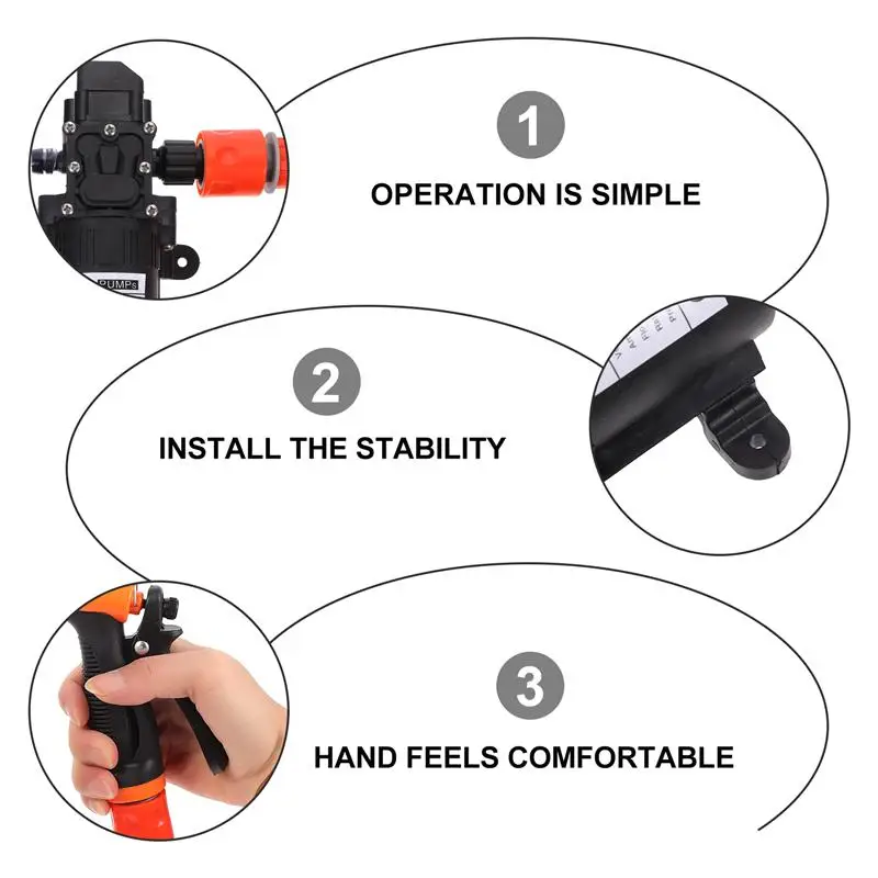 

1 Set 12v Electric Pressure Washer Pump Kit High Pressure Washing Kit Cleaner car washer for Car