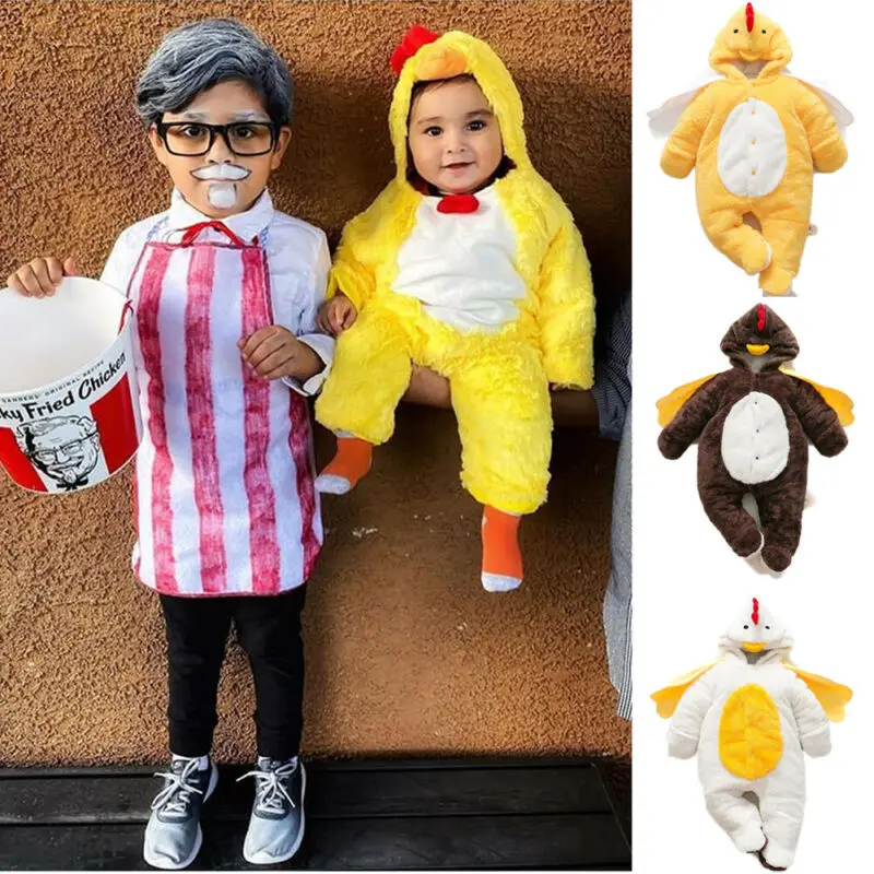 Goocheer Winter Warm Baby Rompers Newborn Infant Boys cartoon Animal Hooded Romper Jumpsuit One Pieces Fleece Outfits |