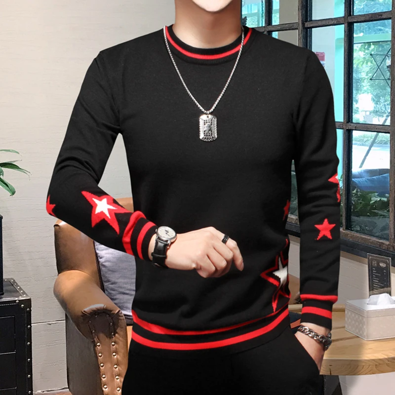 Sweter Masculino зимние изделия вязание без подкладки верхняя одежда пятиконечная