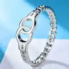 Дизайн кольцо для наручников шикарная цепочка серебряного цвета розовое золото кольцо ювелирные изделия