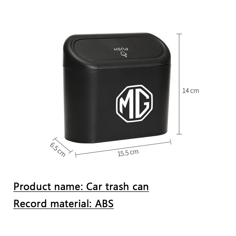 Корзина для мусора в машину подвесная коробка хранения пыли черного цвета из