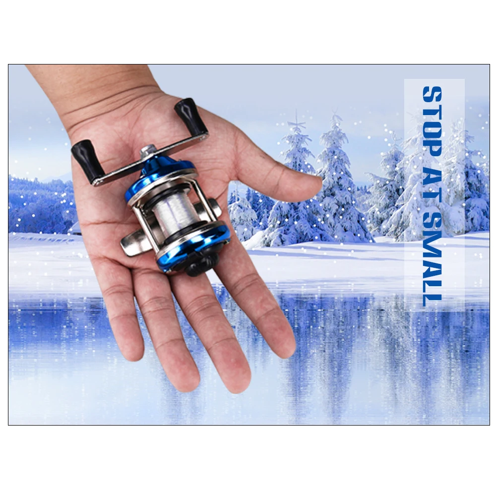 

Mini Metal/Plasticl Drum Fishing wheel Portable Winter Ice Fishing Reel Wheel with Wire Outdoor Tackle fishing Accessories