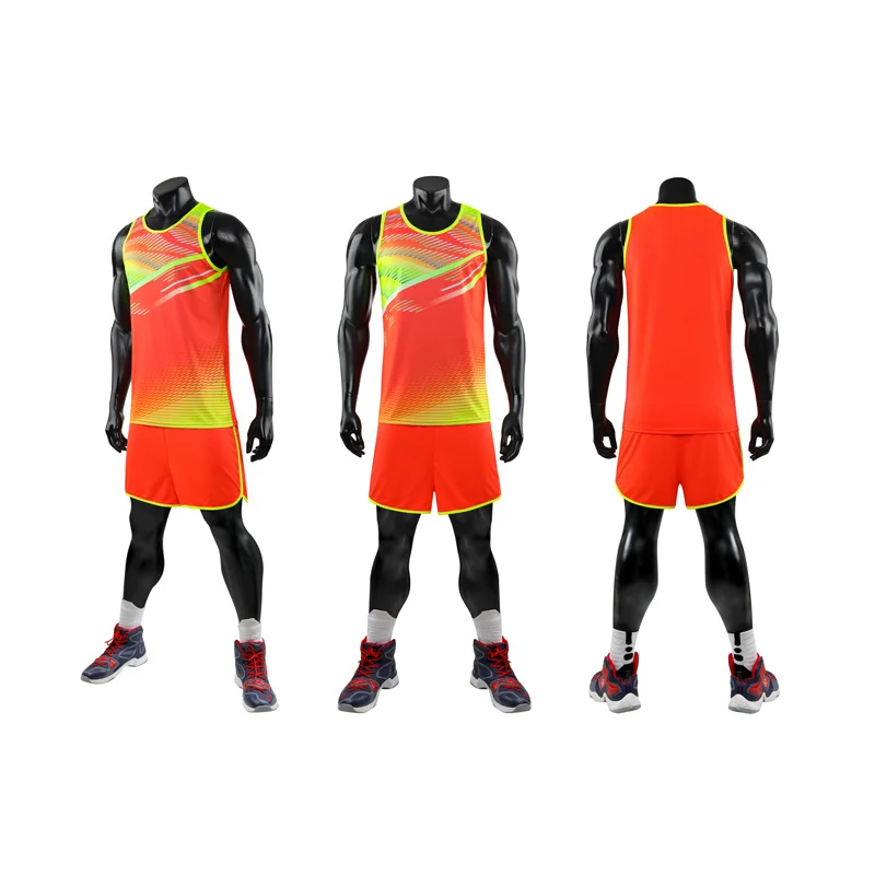 Комплект спортивной одежды для соревнований и бега одежда марафона мужские