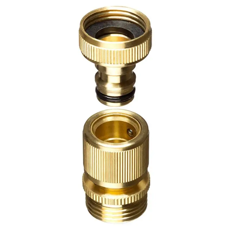 

1Set 3/4'' Brass Quick Connector Garden Hose Water Tap Adapter Garden Irrigation Hose Connector