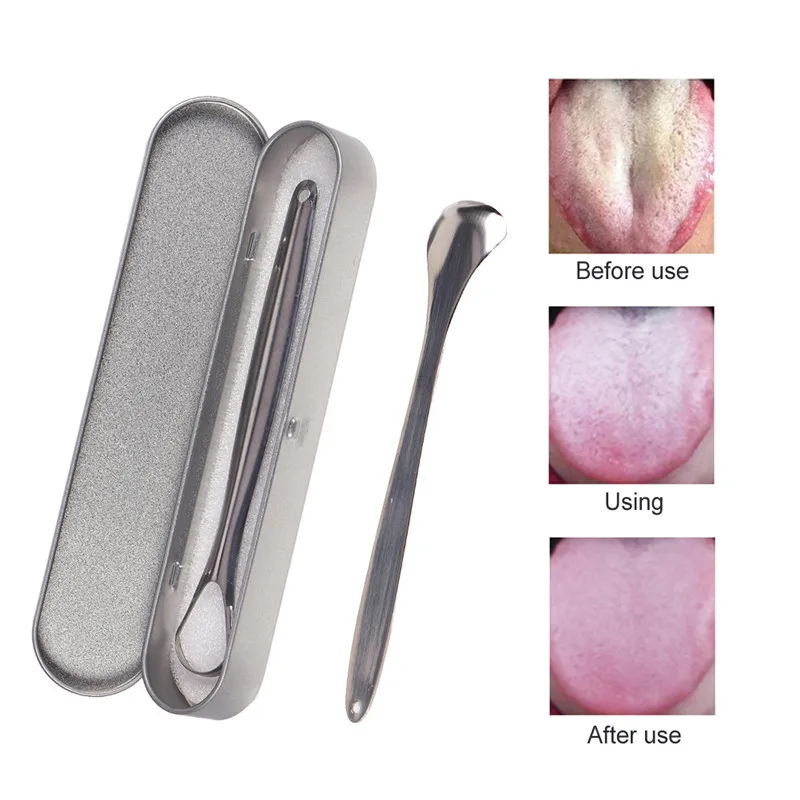 2 шт./компл. полезный скребок для языка из нержавеющей стали очиститель рта новая