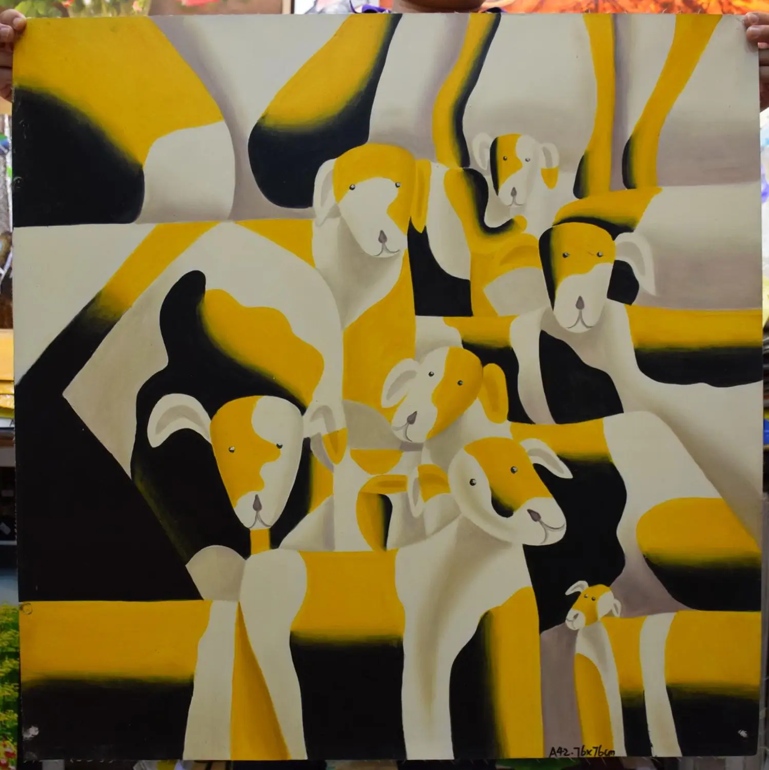 Ультра низкая цена Распродажа 100% ручная роспись абстрактная картина маслом на