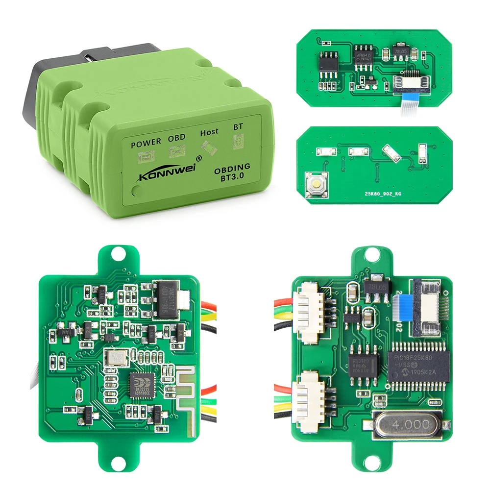 KONNWEI ELM327 V1.5 OBD2 сканер Bluetooth PIC18f25k80 KW902 автоматический OBD 2 диагностический