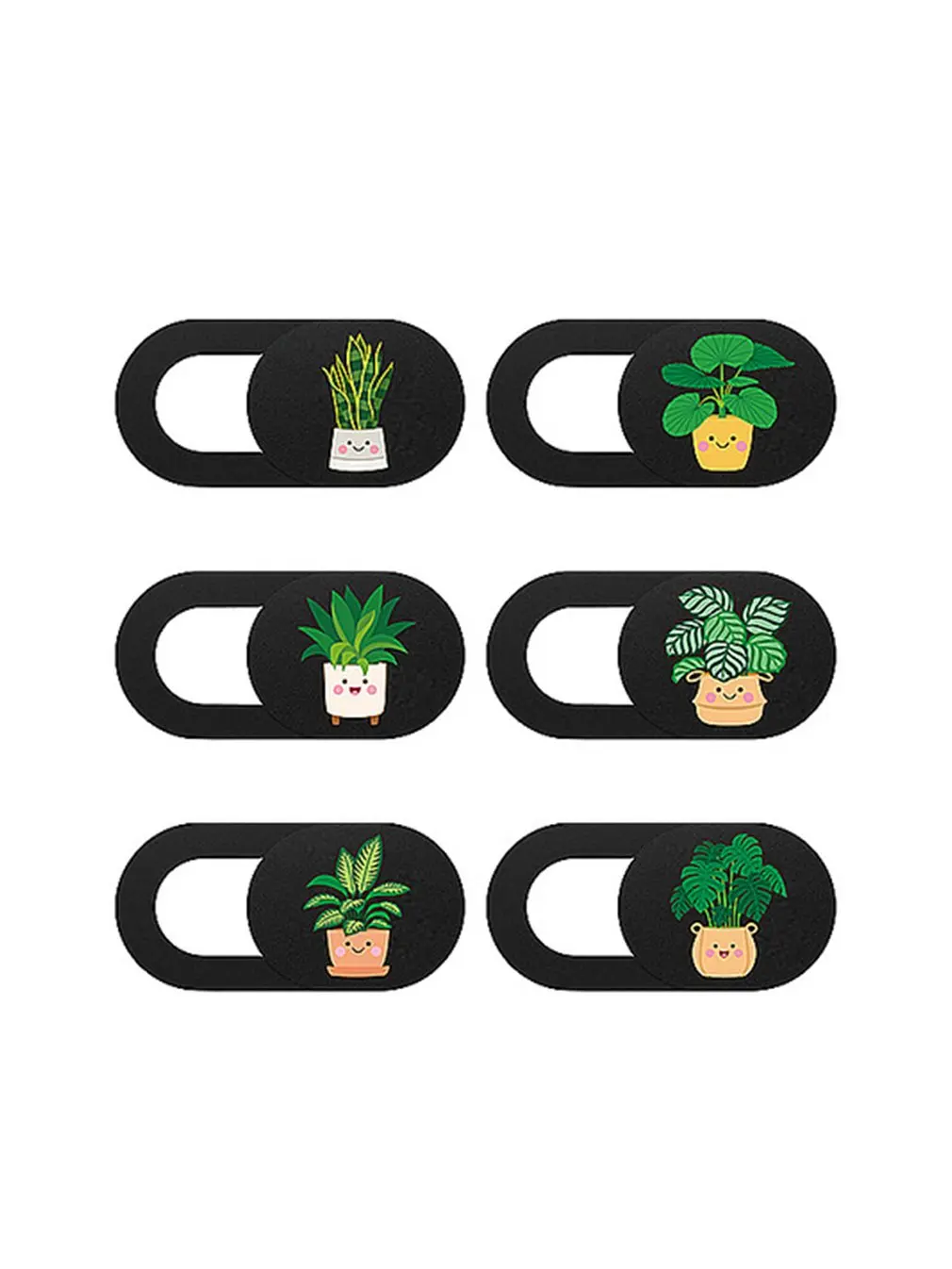 

6pcs Cute plant Webcam Camera Cover Phone Lens protective Cover Camera Masking Sticker Computer Privacy Cover for MacBook Laptop