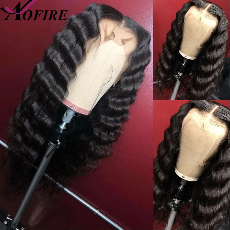 Прозрачная глубокая волна 360 передний парик на сетке Детские волосы 13x6 передние