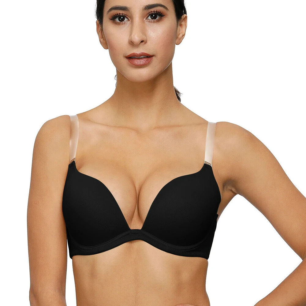 Бюстгальтер пуш ап Женский Регулируемый пикантный Невидимый с глубоким U