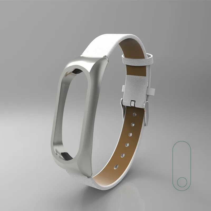 PU White Безвинтовой ремешок mi band 2 для браслета Xiaomi mi band 2 - Цвет: PU White