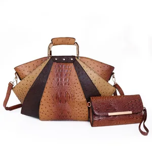 women crossbody bag pu leather handbag 2021 female shopper purse fashion contrast stitching crocodile pattern large capacity bag free global shipping