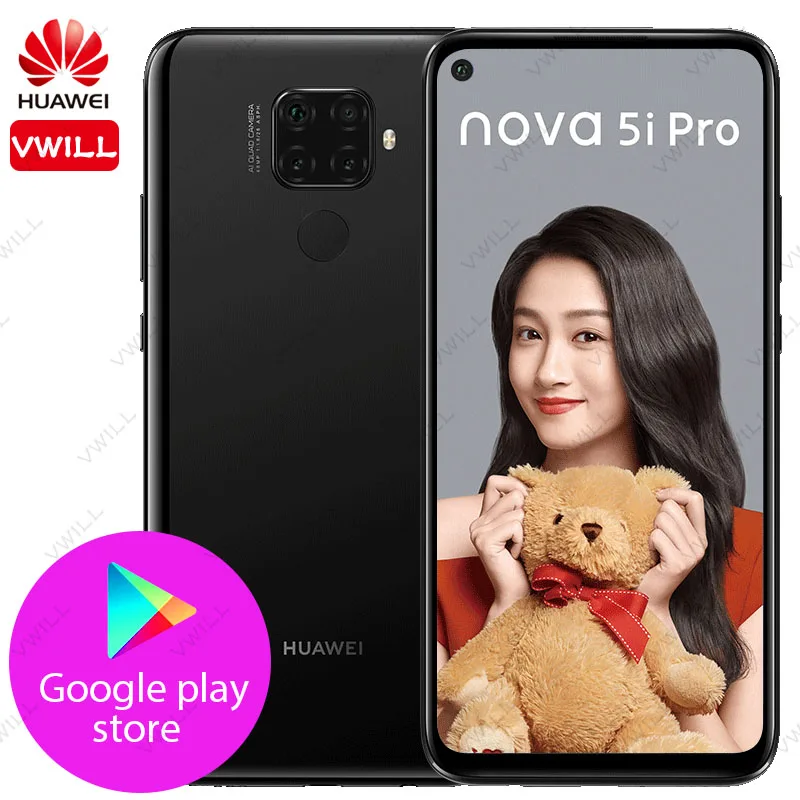 Huawei Nova 5I Pro 8 ГБ 128 мобильный телефон 6 26 дюймов Kirin 810 Octa Core Поддержка Google play