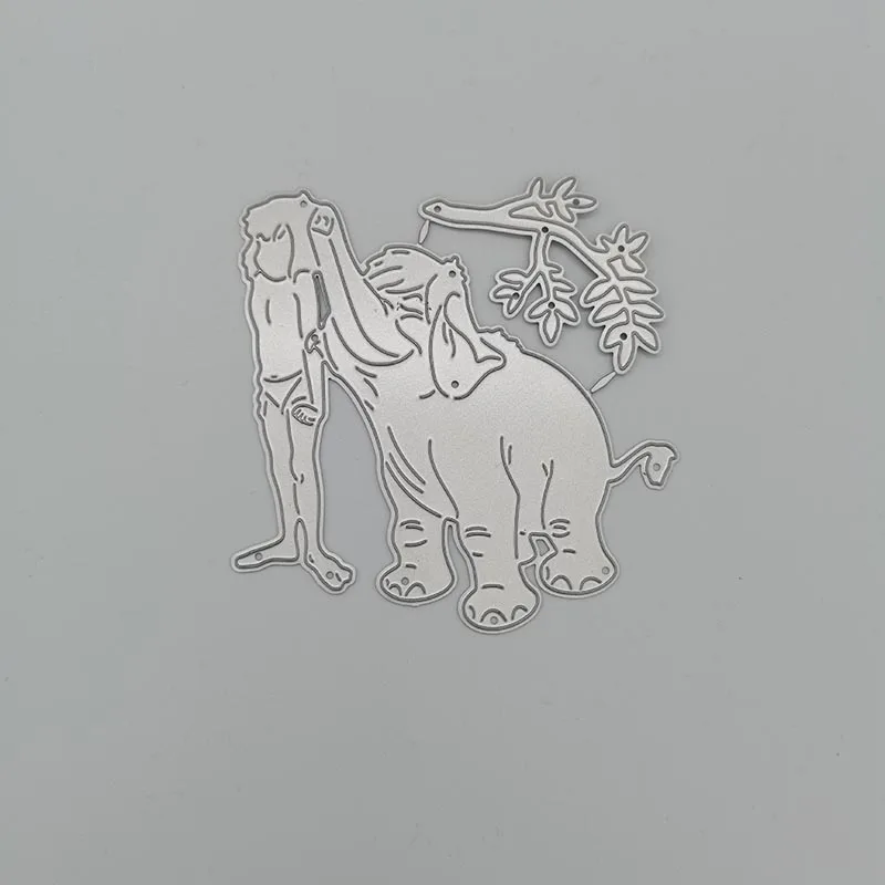 Слон скрученный маленький мальчик металлические штампы трафареты для сделай сам