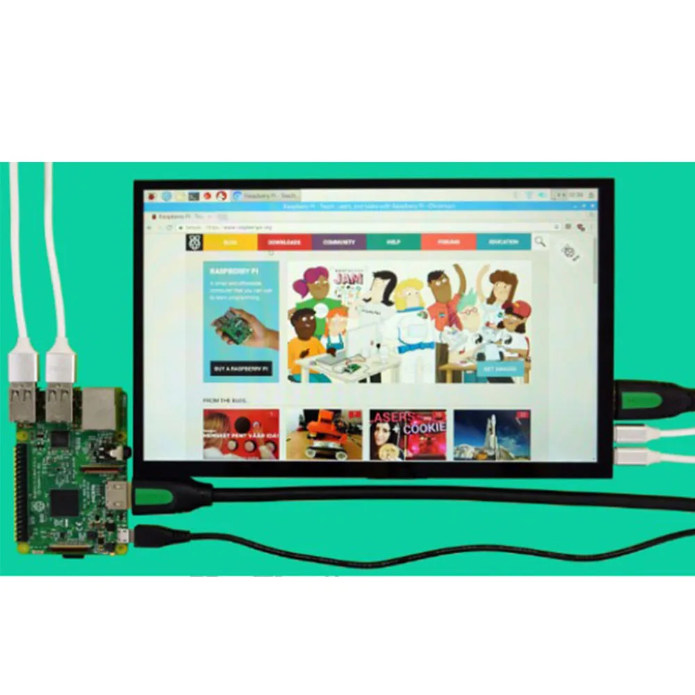 10 1 дюймовый емкостный сенсорный экран дисплея 1280*800 для Raspberry Pi поддержка Windows