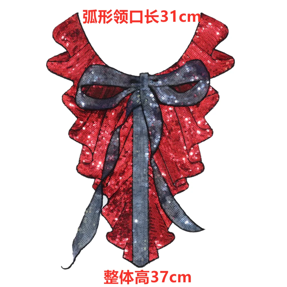 1 комплект розовые блестки вышитый воротник модная одежда юбка аксессуары сделай