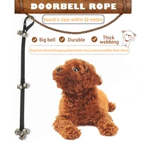1pc pet toy three bells at the bottom pet doorbell rope safe pet dog training door bells pet supplies dog doorbell lanyard