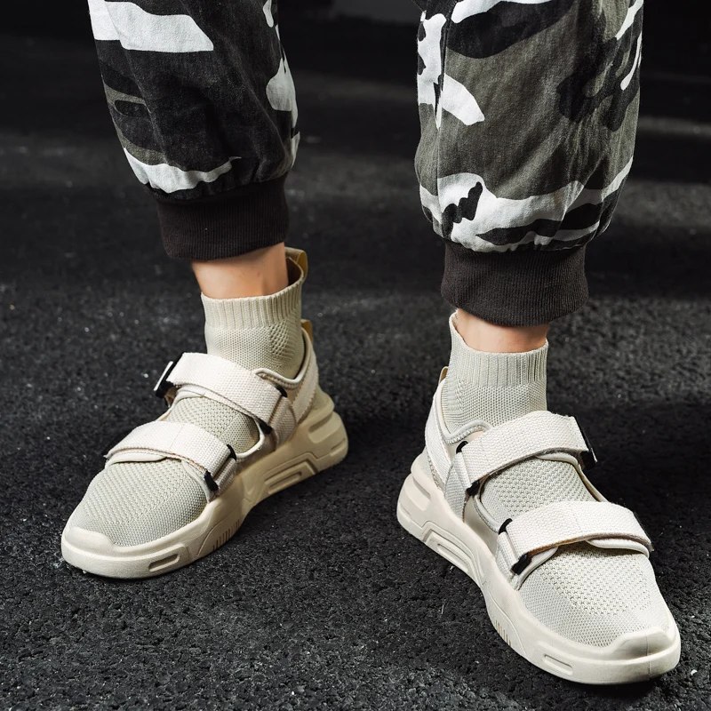 Дышащая обувь новые летающие тканые высокие баскетбольные туфли Баскетбольная