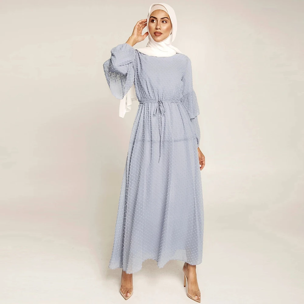 Женское платье-Абая с небольшими волосами, мусульманское платье в мусульманском стиле, длинное платье Djellaba Wy109