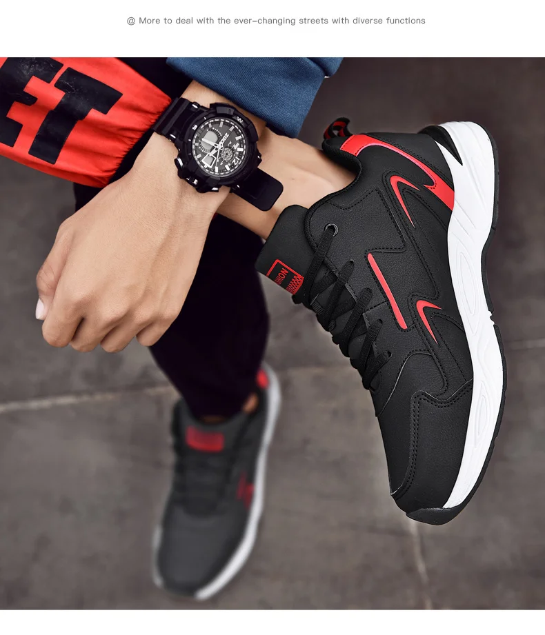 Man Sneaker Hot For Men Brand Outdoor High Top Shoes leather Warm Winter Walk Casual Shoes Male Shoes Trend Zapatos Hombre 39 48