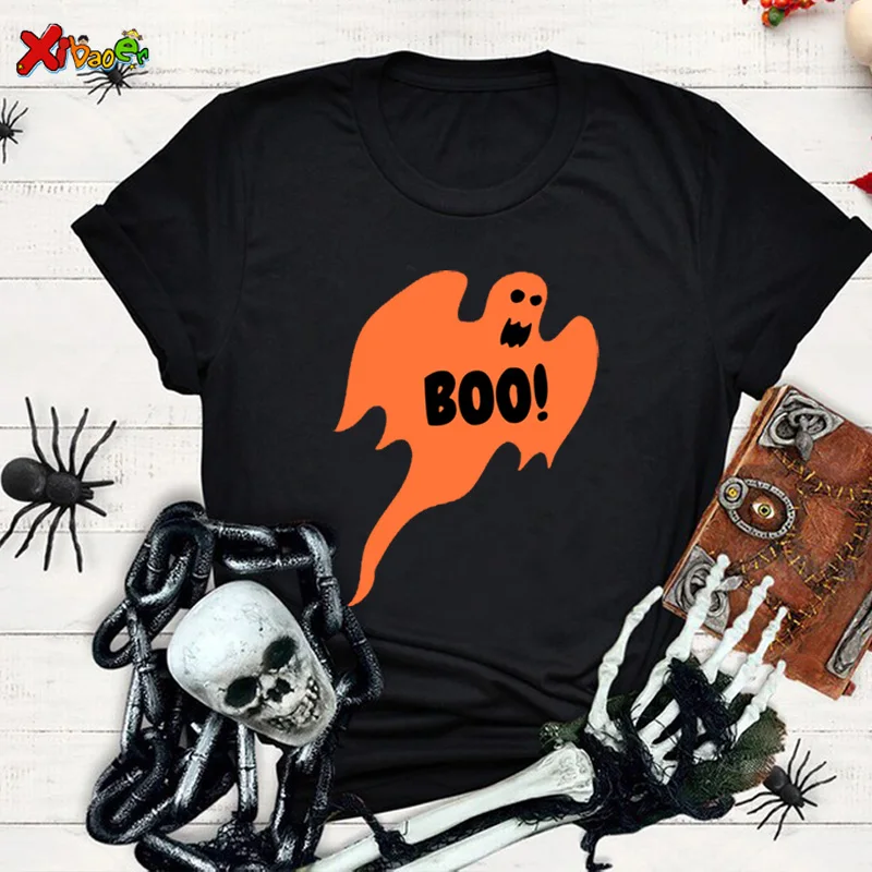 

Семейные рубашки на Хэллоуин, Веселая Футболка BOO с призраками, Детская рубашка, рубашка для мальчиков, одежда для девочек, детская одежда, ф...
