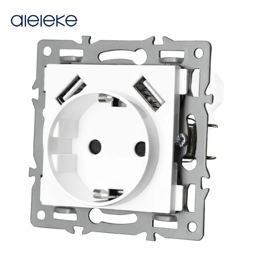 

DIY EU Socket With USB Module Accessories With Iron Plate And Iron Claw Suitable For 82mm Panels
