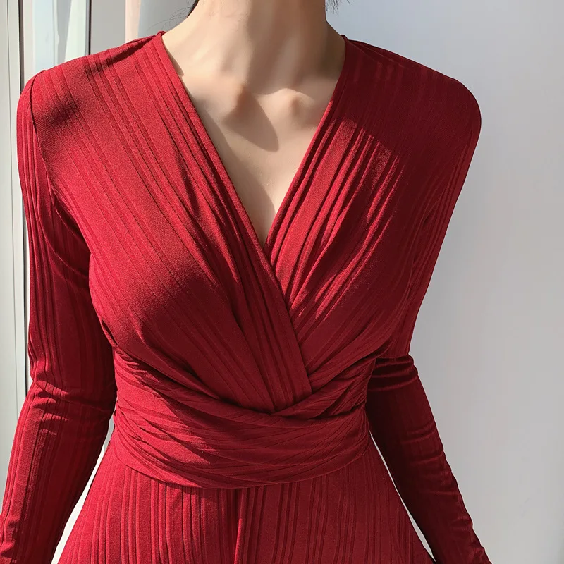 Винтажное женское платье с запахом весна 2020 Новое поступление элегантные