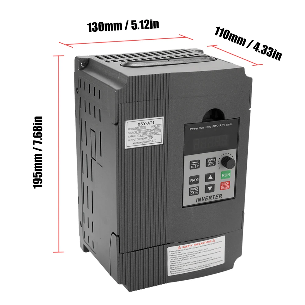 Универсальный регулятор частоты VFD 2.2KW 12A 220 V AC Мотор привод однофазный в