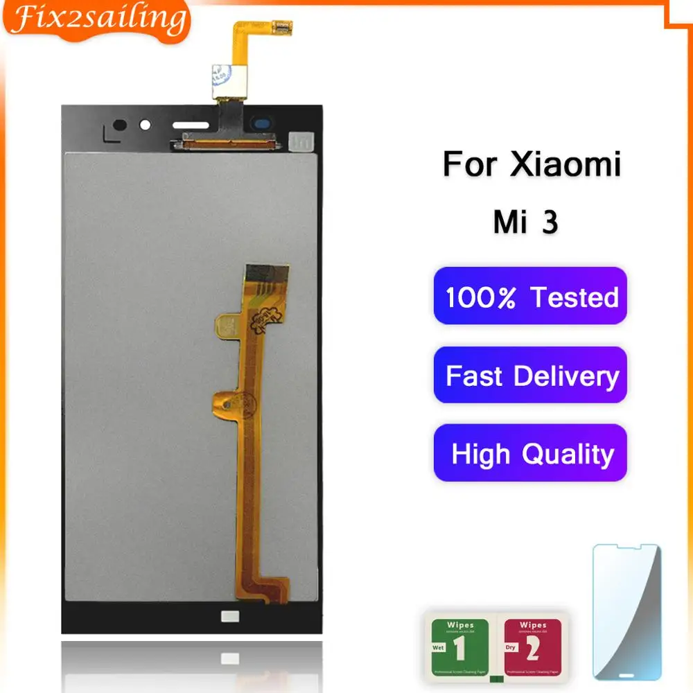 ЖК-дисплей для Xiaomi 3 Mi3 сенсорный экран дигитайзер сборка ЖК Замена XIAOMI 5 0'' |