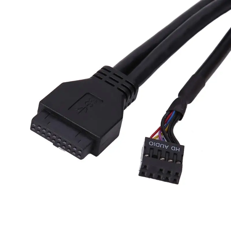3,5 в 4 порта 20 Pin к USB 3,0 концентратор с HD аудио ПК флоппи расширения передней панели компьютера сплиттер конвертер адаптер разъем