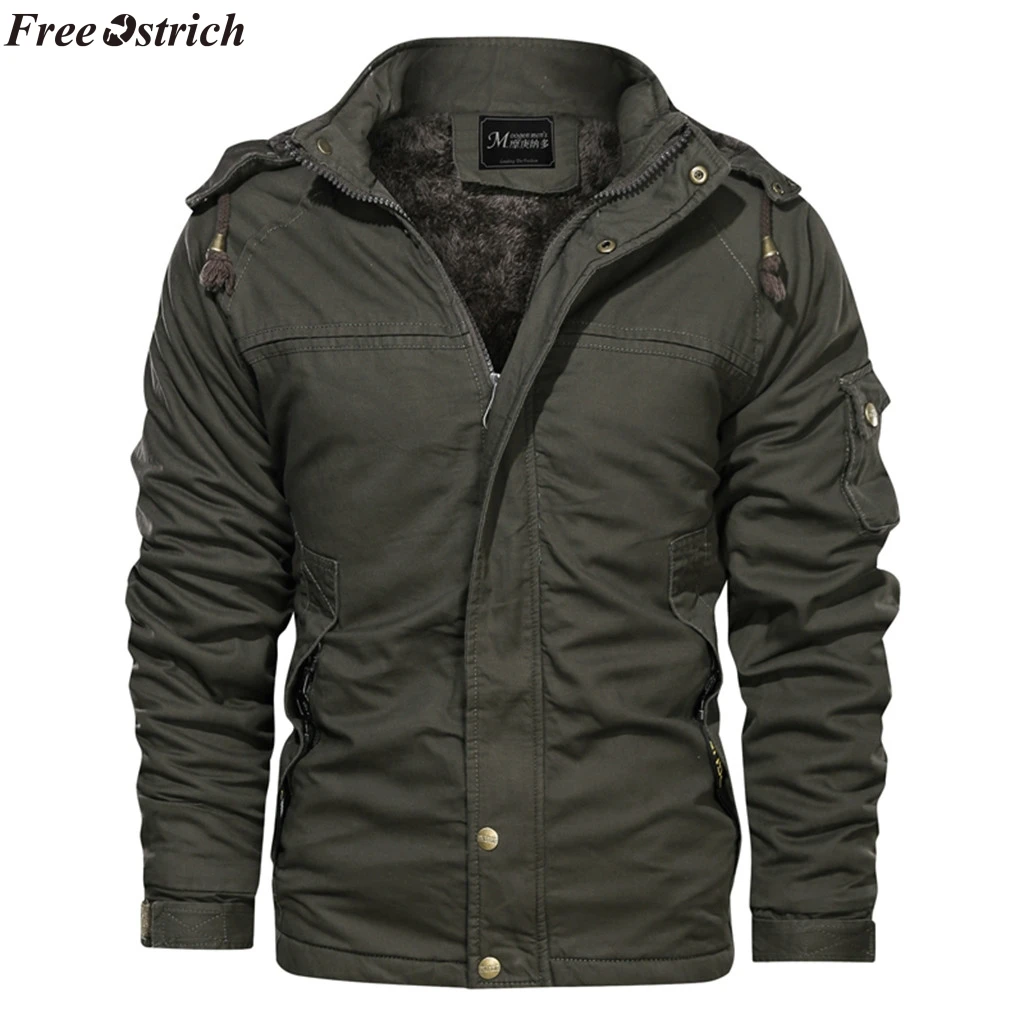 FREE OSTRICH Мужская куртка Осень зима 2019 мужская верхняя одежда чистый цвет дышащая
