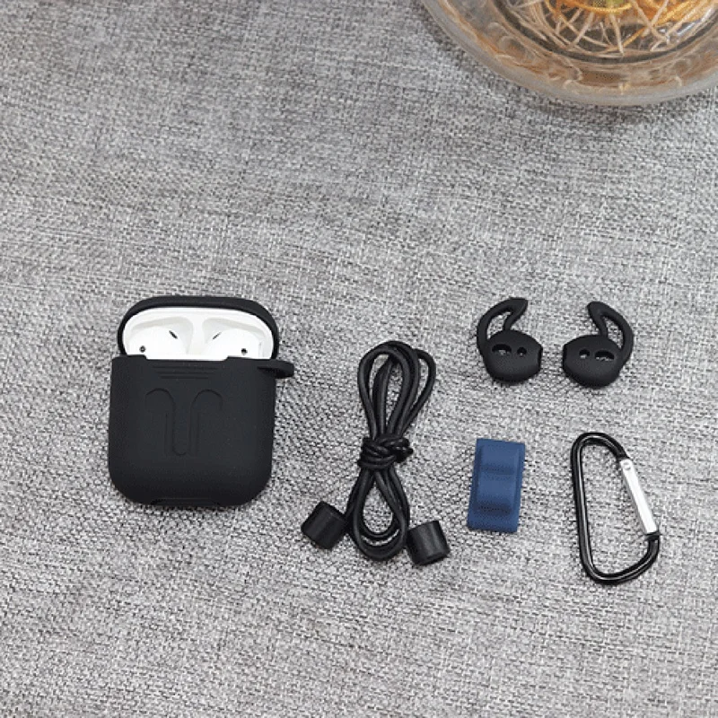 5-Piece Set Silicone Case Cover Apple Airpods Accessories For AirPods Wireless Earphones | Электроника