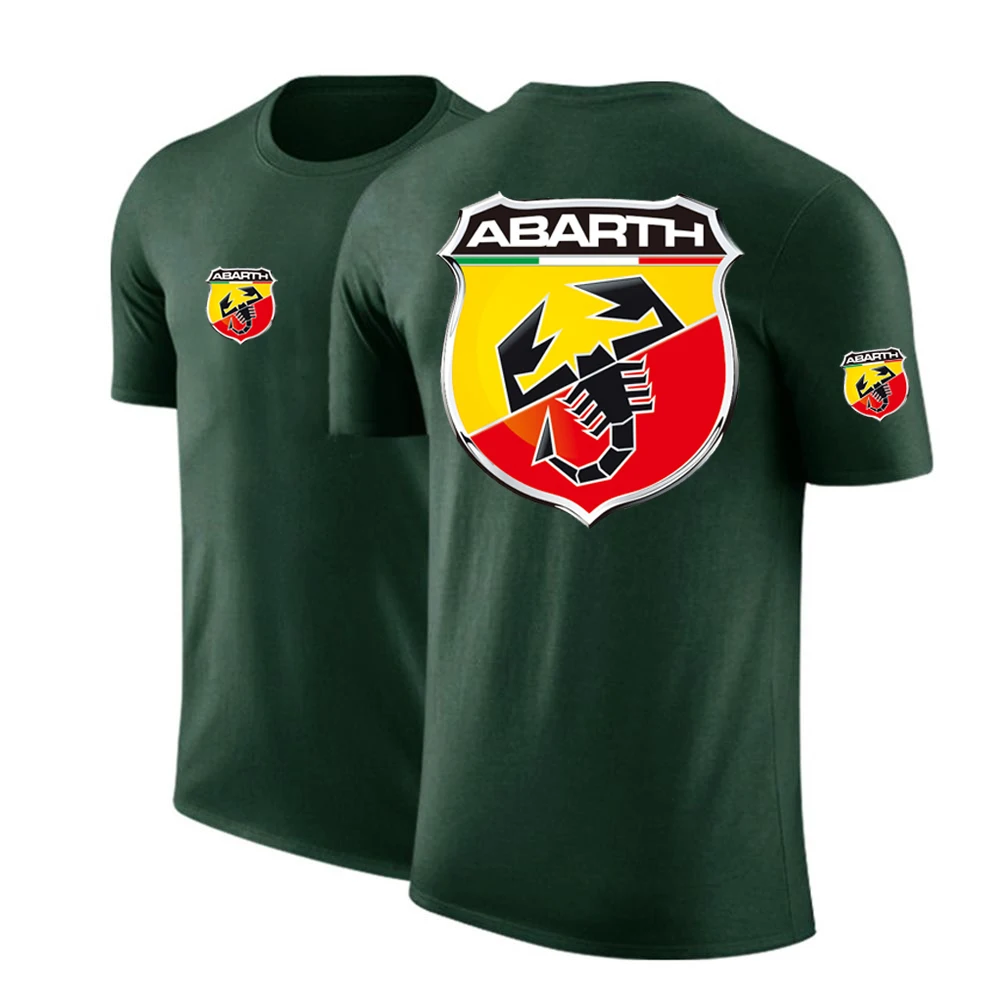 

ABARTH Man Customize Tshirt Comfortable Male Solid Color Short Sleeve Male Hip Hop Fashion Print Top