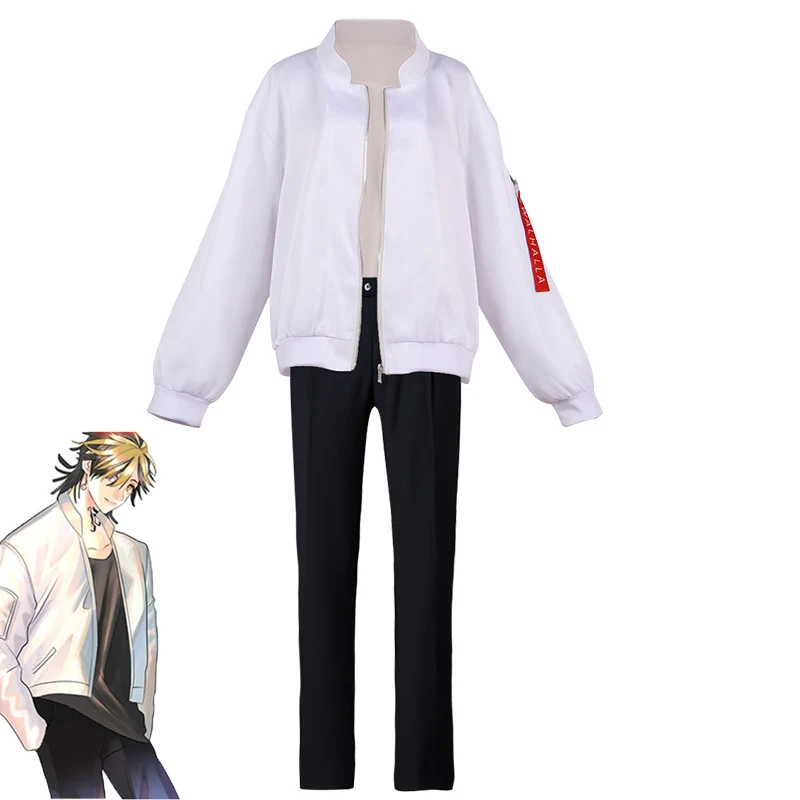 

2021 Hanemiya Kazutora Cosplay Costume Anime Tokyo Revengers Uniform Carnival Party Clothing for Adult Kids