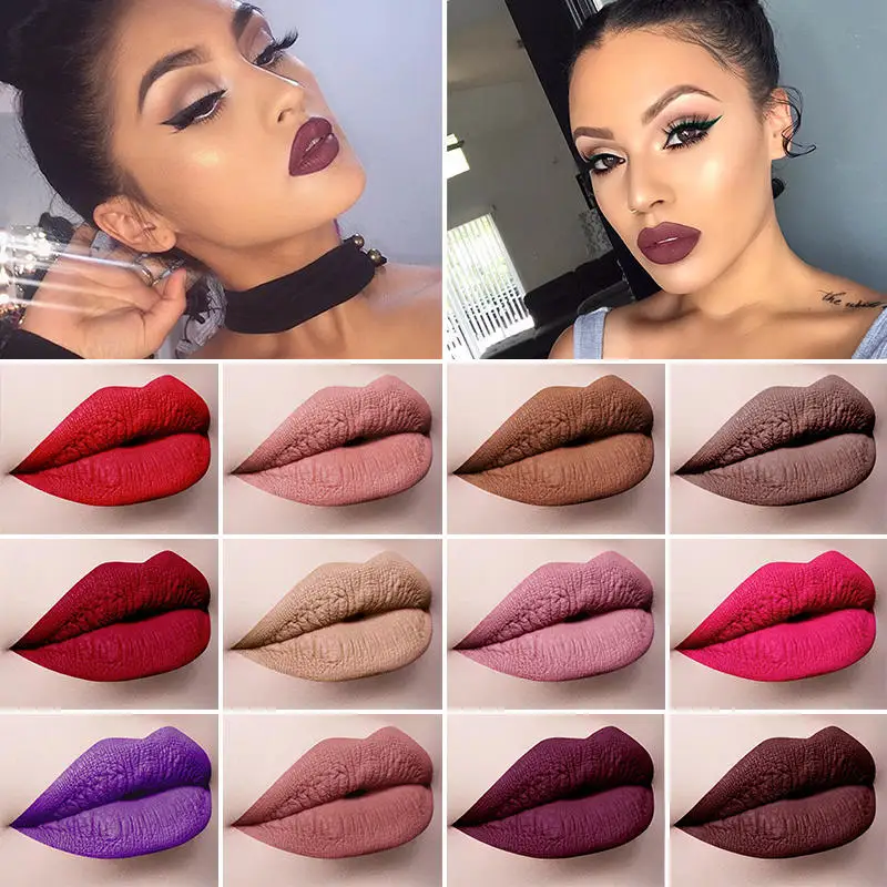 Женская матовая помада стойкая водостойкая жидкая Увлажняющая Косметическая