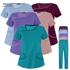 Высококачественные медицинские скрабы с коротким рукавом, комплект женской легкой униформы для кормления, летняя одежда для операционной, хирургической работы