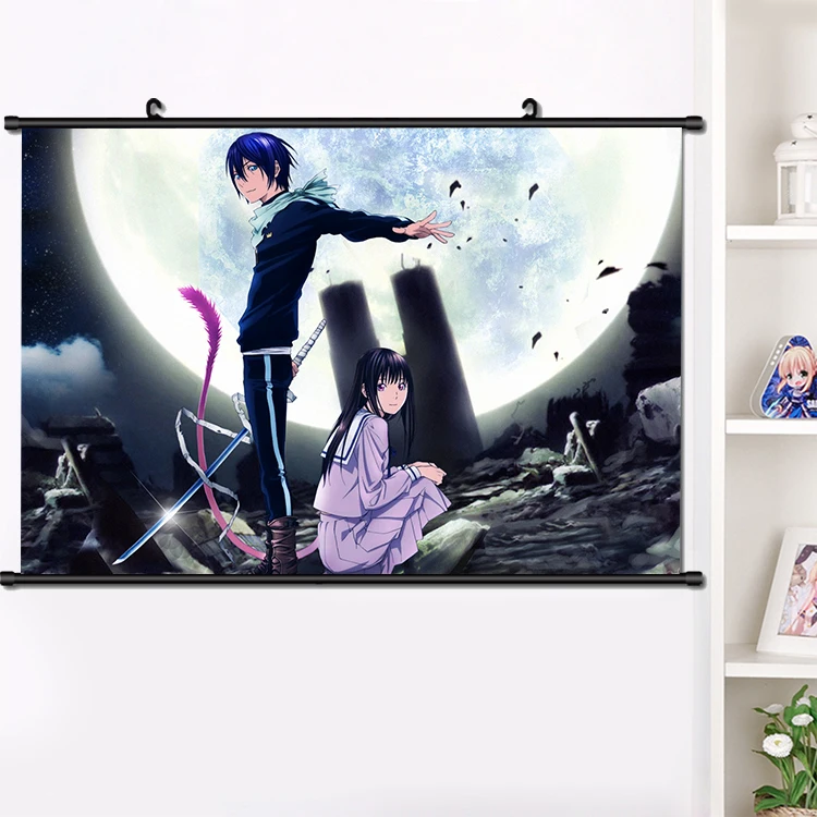 Аниме Noragami YABOKU Iki Hiyori Yukine Норы из прокрутки плакат манга настенные подвесные