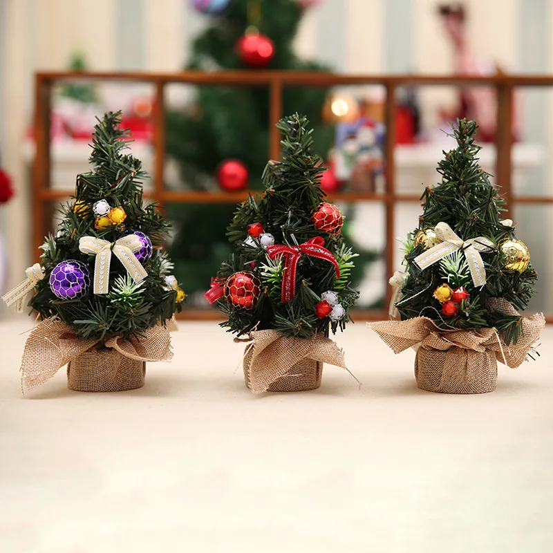 Фото Новая мини елка маленькое Рождественское дерево Рождественская настольная