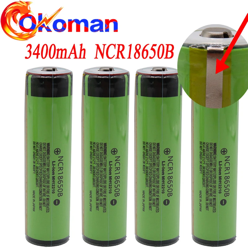 Новинка 18650 батарея 3400mah 3,7 v литиевая батарея для NCR18650B 3400mah подходит для фонарика батареи+ PCB